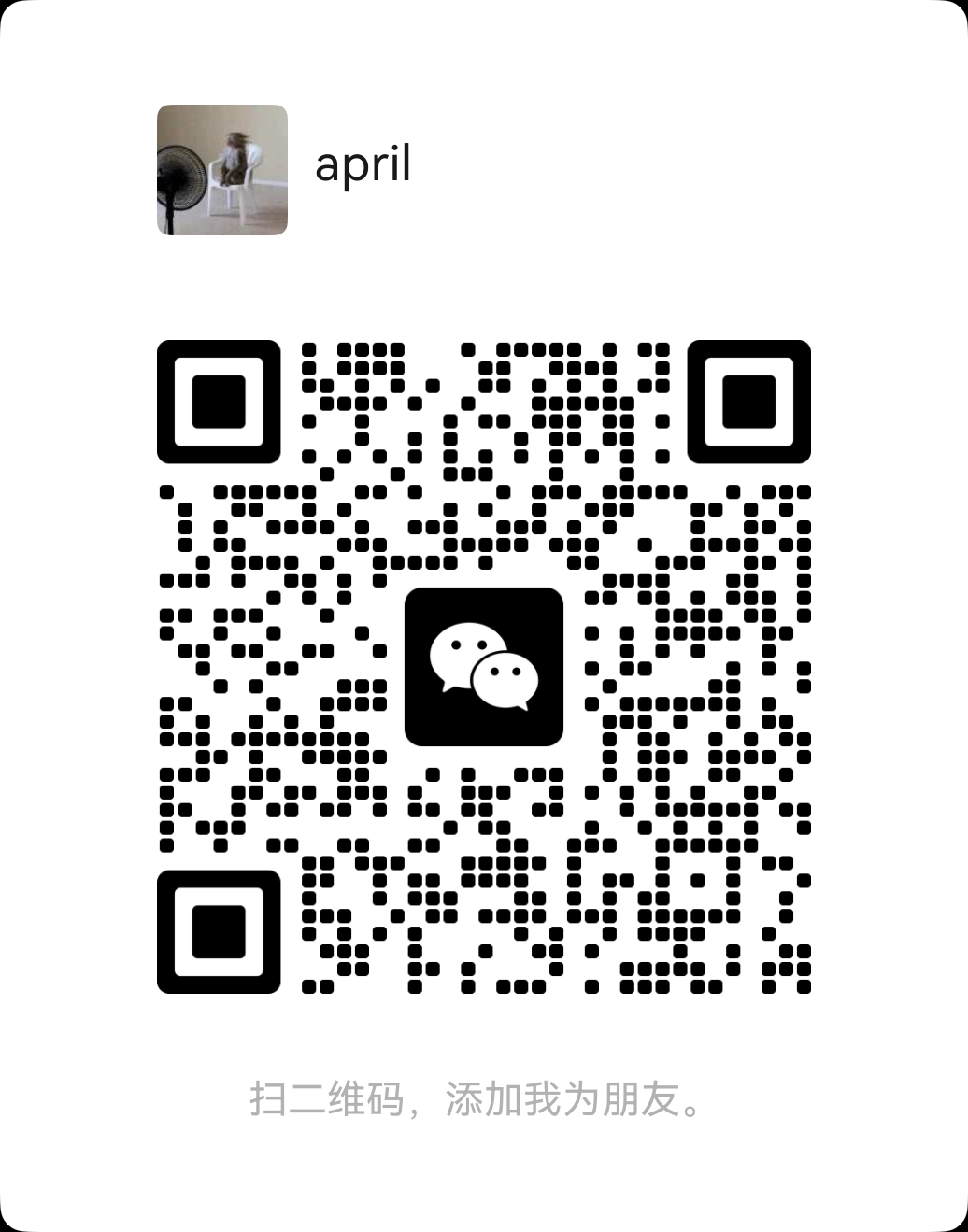 WeChat QR code for april